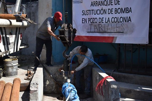 Miguel Eduardo Barrios Lozano, director general del SCAPSJ, informó que a la fecha son 14 las fuentes de abastecimiento en las cuales se ha realizado la modernización del equipo que permite extraer agua y distribuirla de manera suficiente entre los usuarios para la satisfacción de sus necesidades primarias